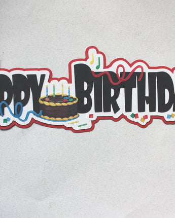 Happy Birthday - Cake border title