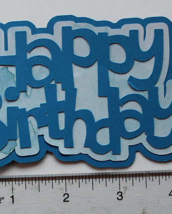 Happy Birthday - Blue Marble paper